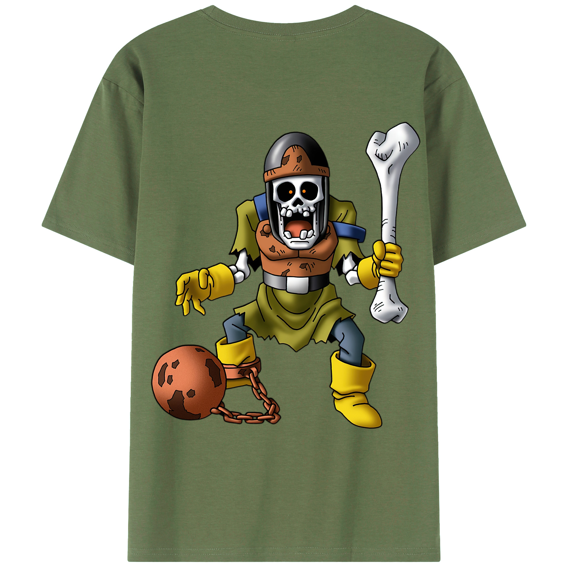 （画像用） ドラゴンクエスト Doragon Kuesuto Dragon Quest 綿100％ メンズ半袖Tシャツ（バックプリント） 通気性